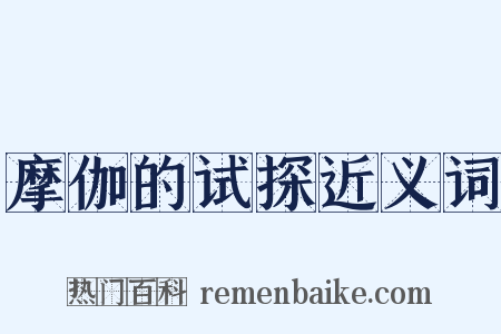 摩伽的试探近义词是什么意思的图片